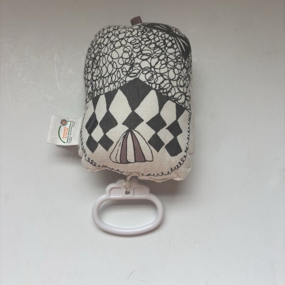 Ferm Living Musical Baby Mobile Toy Black & White Shirley Design Organic Cotton - Picture 7 of 9